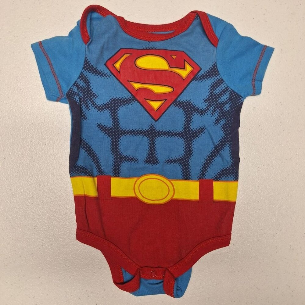 Superman Baby One Piece Infant 3 6 Months Costume NICU Hero DC Comics Mighty